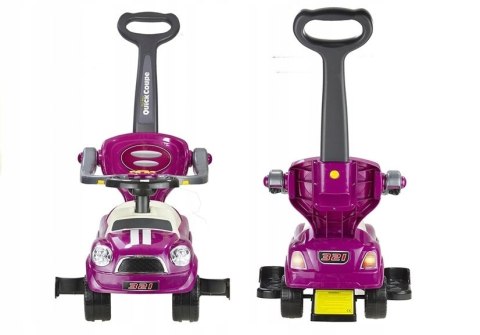 Auto Jeździk Pchacz z Prowadnicą Myzyka Barierka Fioletowy