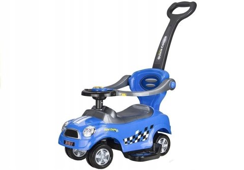 Auto Jeździk Pchacz z Prowadnicą Myzyka Barierka Niebieski Auto Jeździk Pchacz z Prowadnicą Myzyka Barierka Niebieski