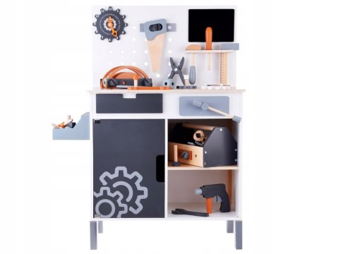 Duży Warsztat Drewniany + Narzędzia i Skrzynka dla Majsterkowicza Jakość