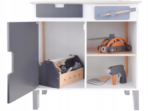 Duży Warsztat Drewniany + Narzędzia i Skrzynka dla Majsterkowicza Jakość