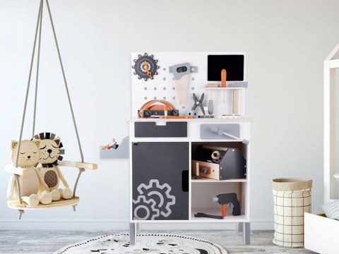 Duży Warsztat Drewniany + Narzędzia i Skrzynka dla Majsterkowicza Jakość