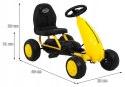 Gokart na Pedały dla Najmłodszych Pełna Obudowa Żółty Jakość