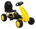 Gokart na Pedały dla Najmłodszych Pełna Obudowa Żółty Jakość