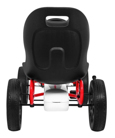 Gokart na Pedały dla dzieci Licencja ABARTH Koła EVA Wolny Bieg Biały Gokart na Pedały dla dzieci Licencja ABARTH Koła EVA Wolny Bieg Biały
