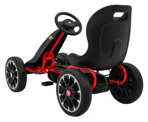 Gokart na Pedały dla dzieci Licencja ABARTH Koła EVA Wolny Bieg Czarny Gokart na Pedały dla dzieci Licencja ABARTH Koła EVA Wolny Bieg Czarny