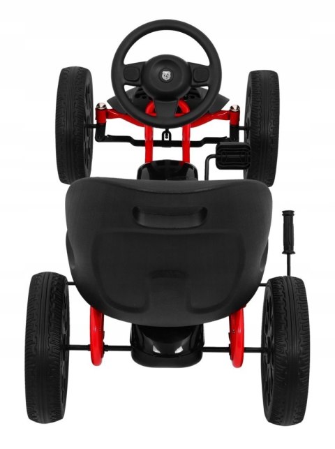 Gokart na Pedały dla dzieci Licencja ABARTH Koła EVA Wolny Bieg Czarny Gokart na Pedały dla dzieci Licencja ABARTH Koła EVA Wolny Bieg Czarny