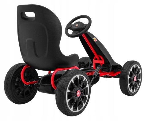 Gokart na Pedały dla dzieci Licencja ABARTH Koła EVA Wolny Bieg Czarny Gokart na Pedały dla dzieci Licencja ABARTH Koła EVA Wolny Bieg Czarny