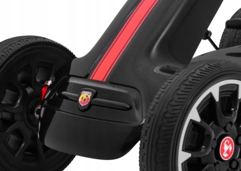 Gokart na Pedały dla dzieci Licencja ABARTH Koła EVA Wolny Bieg Czarny Gokart na Pedały dla dzieci Licencja ABARTH Koła EVA Wolny Bieg Czarny