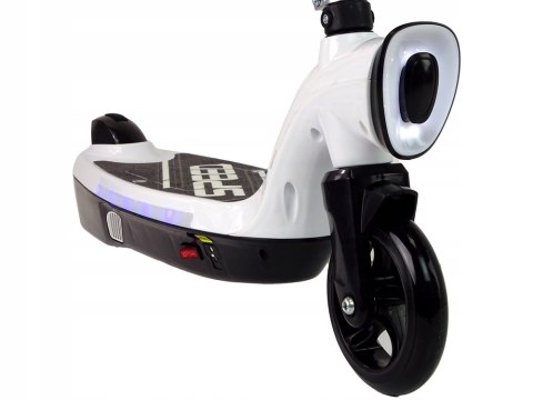 Hulajnoga Elektryczna dla Dzieci 12V 11km/h do 50kg LED Biała Hulajnoga Elektryczna dla Dzieci 12V 11km/h do 50kg LED Biała