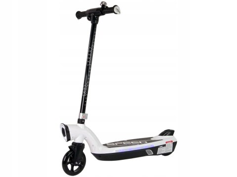 Hulajnoga Elektryczna dla Dzieci 12V 11km/h do 50kg LED Biała Hulajnoga Elektryczna dla Dzieci 12V 11km/h do 50kg LED Biała