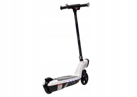 Hulajnoga Elektryczna dla Dzieci 12V 11km/h do 50kg LED Biała Hulajnoga Elektryczna dla Dzieci 12V 11km/h do 50kg LED Biała