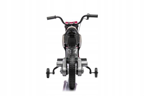 Motor Cross 2 Silniki 12V Ekoskóra Piankowe Koła Różowy