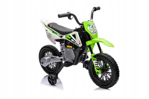Motor Cross 2 Silniki 12V Ekoskóra Piankowe Koła Zielony