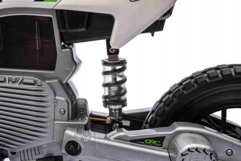 Motor Cross 2 Silniki 12V Ekoskóra Piankowe Koła Zielony