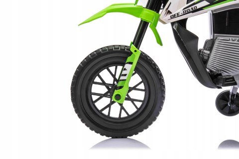 Motor Cross 2 Silniki 12V Ekoskóra Piankowe Koła Zielony