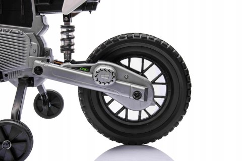 Motor Cross 2 Silniki 12V Ekoskóra Piankowe Koła Zielony