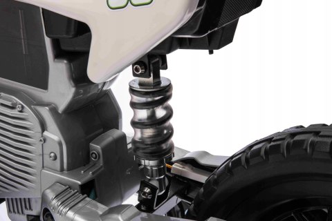 Motor Cross 2 Silniki 12V Ekoskóra Piankowe Koła Zielony