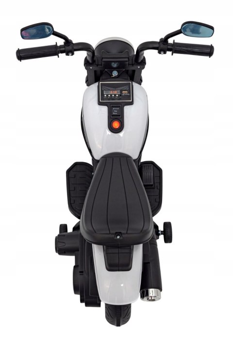 Motorek Chopper 1 Silnik 6V Boczne Kółka FM Radio Biały