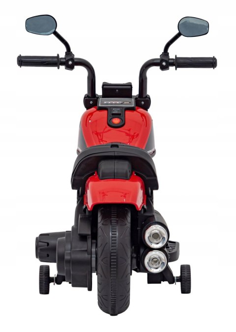 Motorek Chopper 1 Silnik 6V Boczne Kółka FM Radio Czerwony Motorek Chopper 1 Silnik 6V Boczne Kółka FM Radio Czerwony