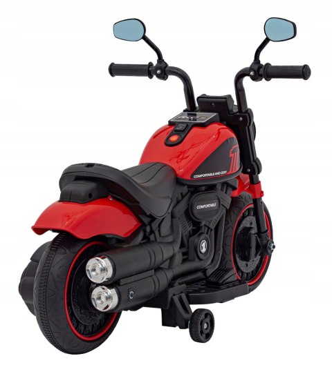 Motorek Chopper 1 Silnik 6V Boczne Kółka FM Radio Czerwony Motorek Chopper 1 Silnik 6V Boczne Kółka FM Radio Czerwony