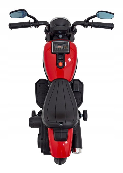 Motorek Chopper 1 Silnik 6V Boczne Kółka FM Radio Czerwony Motorek Chopper 1 Silnik 6V Boczne Kółka FM Radio Czerwony