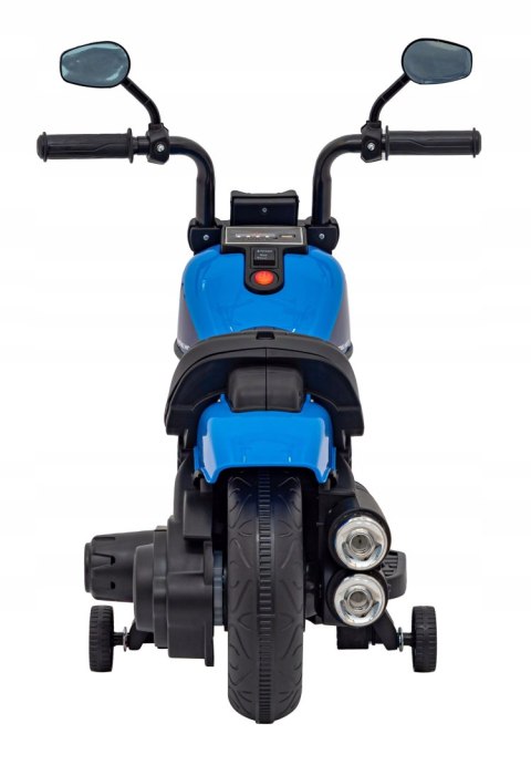 Motorek Chopper 1 Silnik 6V Boczne Kółka FM Radio Niebieski Motorek Chopper 1 Silnik 6V Boczne Kółka FM Radio Niebieski