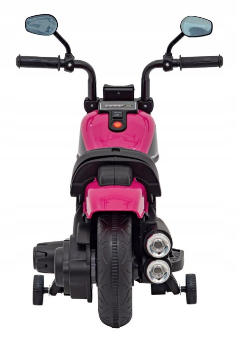 Motorek Chopper 1 Silnik 6V Boczne Kółka FM Radio Różowy