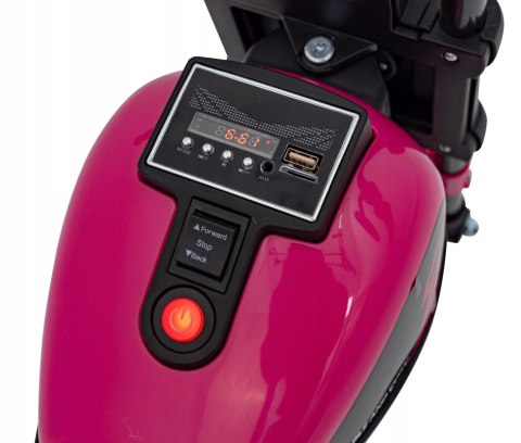 Motorek Chopper 1 Silnik 6V Boczne Kółka FM Radio Różowy