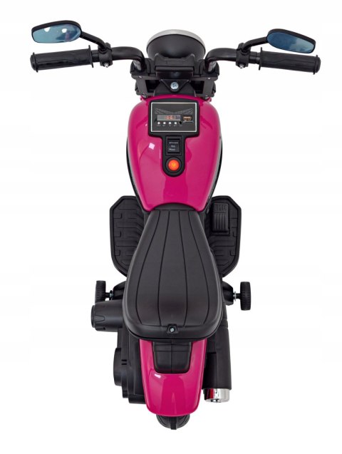 Motorek Chopper 1 Silnik 6V Boczne Kółka FM Radio Różowy