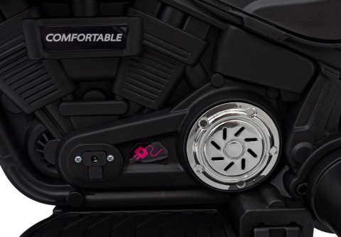 Motorek Chopper 1 Silnik 6V Boczne Kółka FM Radio Różowy