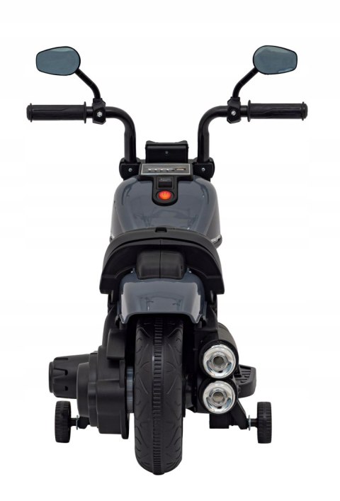 Motorek Chopper 1 Silnik 6V Boczne Kółka FM Radio Szary