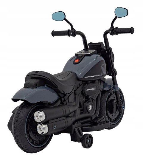 Motorek Chopper 1 Silnik 6V Boczne Kółka FM Radio Szary