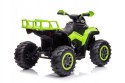 Quad Na Akumulator 2x45W Aku 12V Ekoskóra Piankowe Koła Zielony