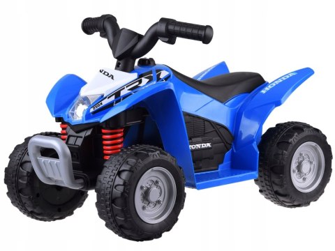 Quad na Akumulator Licencja Honda Ekoskóra LED Silnik 30W 6V Niebieski