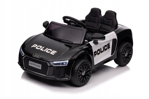 Audi R8 Policja na Licencji 2 Silniki 2x6V Ekoskóra Piankowe Koła Pilot Audi R8 Policja na Licencji 2 Silniki 2x6V Ekoskóra Piankowe Koła Pilot