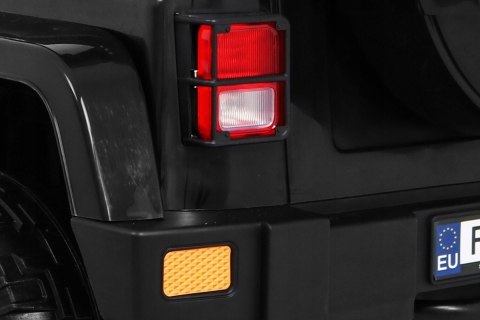 Auto Terenowe JEEP Czarny 4 Silniki 12V Ekoskóra Piankowe Koła