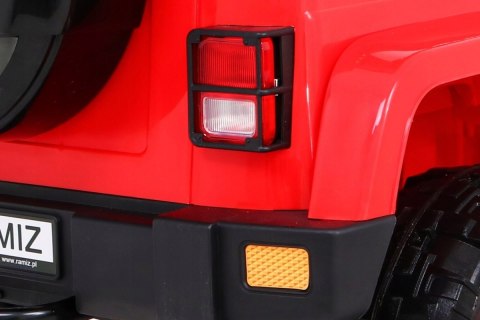 Auto Terenowe JEEP Czerwony 4 Silniki 12V Ekoskóra Piankowe Koła Auto Terenowe JEEP Czerwony 4 Silniki 12V Ekoskóra Piankowe Koła