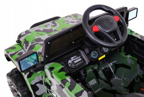 Auto Terenowe JEEP Lakier Moro 4 Silniki 12V Ekoskóra Piankowe Koła Auto Terenowe JEEP Lakier Moro 4 Silniki 12V Ekoskóra Piankowe Koła