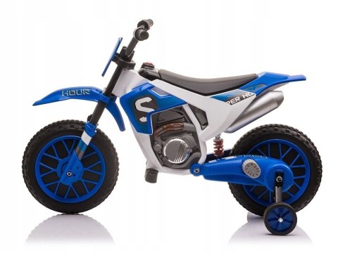 Motor Cross na Akumulator 2 Silniki 12V Piankowe Koła Niebieski