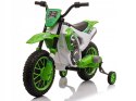 Motor Cross na Akumulator 2 Silniki 12V Piankowe Koła Zielony