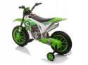 Motor Cross na Akumulator 2 Silniki 12V Piankowe Koła Zielony