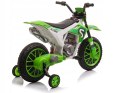 Motor Cross na Akumulator 2 Silniki 12V Piankowe Koła Zielony