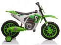 Motor Cross na Akumulator 2 Silniki 12V Piankowe Koła Zielony