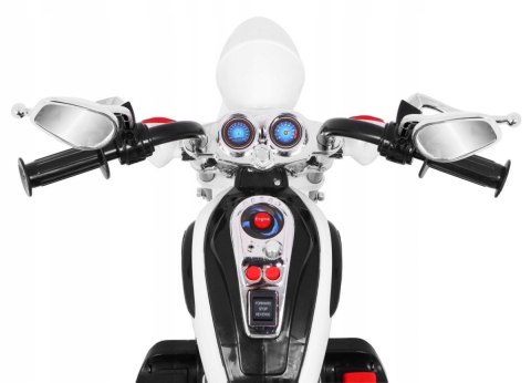 Motor Motorek Chopper na Akumulator Biały