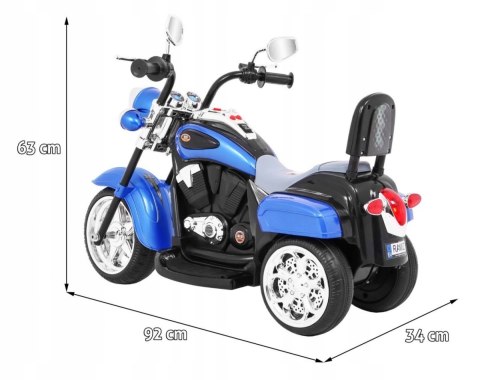 Motor Motorek Chopper na Akumulator Niebieski Motor Motorek Chopper na Akumulator Niebieski