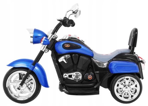 Motor Motorek Chopper na Akumulator Niebieski Motor Motorek Chopper na Akumulator Niebieski