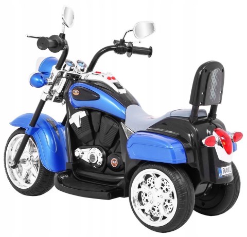 Motor Motorek Chopper na Akumulator Niebieski Motor Motorek Chopper na Akumulator Niebieski
