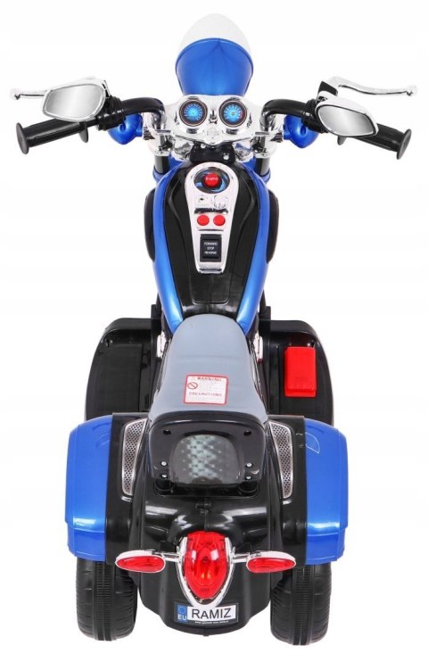 Motor Motorek Chopper na Akumulator Niebieski Motor Motorek Chopper na Akumulator Niebieski
