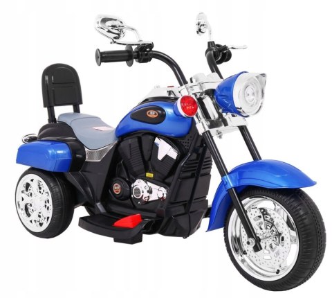Motor Motorek Chopper na Akumulator Niebieski Motor Motorek Chopper na Akumulator Niebieski