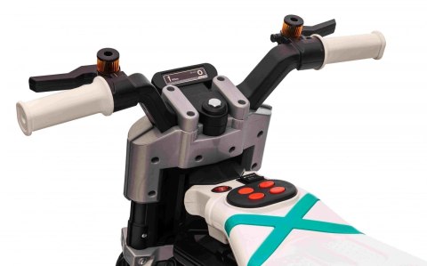 Motor Motorek na Akumulator Światło Dźwięki Biały Motor Motorek na Akumulator Światło Dźwięki Biały
